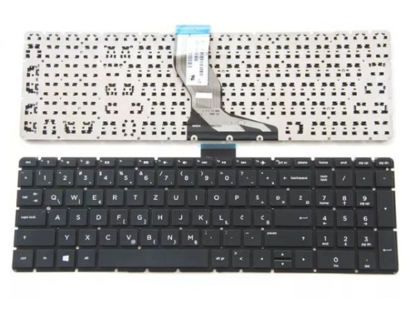 Tipkovnica za prenosnik HP 250 G6, 255 G6, 256 G6, 258 US SLOVENSKA Š Đ Ž Ć Č BREZ OKVIRJA